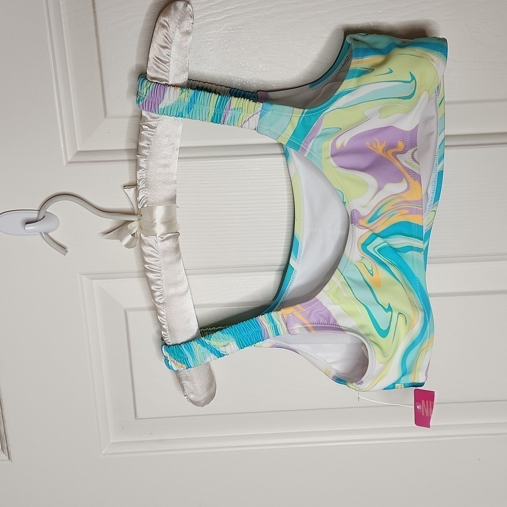 Ninety-Nine Degrees° Marble Print Bikini Top Size L NWOT - Picture 3 of 7